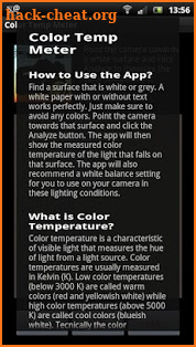 White Balance Color Temp Meter screenshot