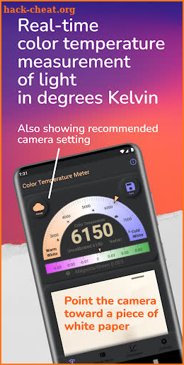 White Balance Kelvin Meter screenshot