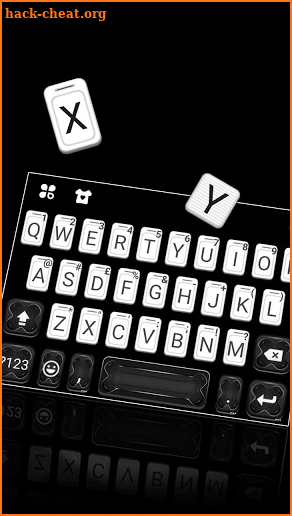 White Black Business Keyboard Theme screenshot