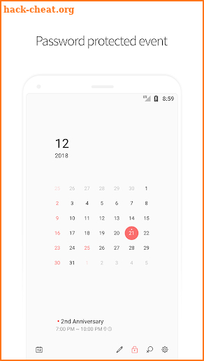 White Calendar - Business And Period Calendar screenshot