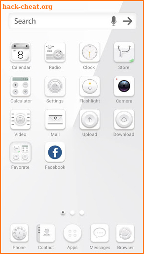 White launcher theme &wallpaper screenshot