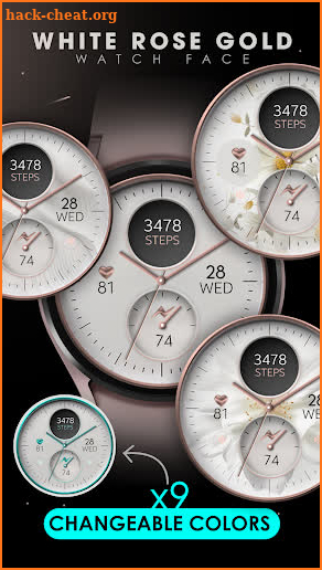 White Rose Gold watch face screenshot