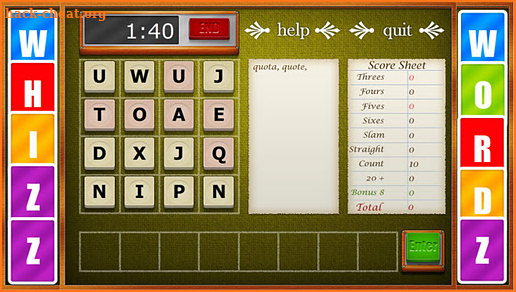 Whizz Wordz Deluxe screenshot