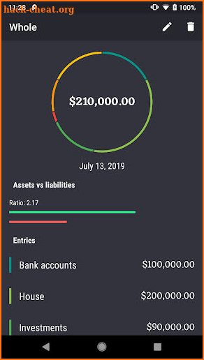 Whole - Net Worth Tracker and Calculator screenshot