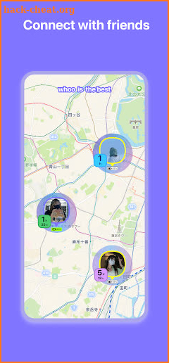 whoo - a location sharing app screenshot