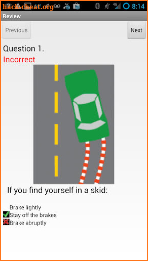 WI DMV Driver Practice Test screenshot