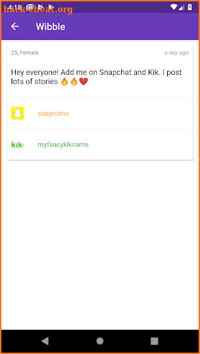 Wibble - friends for Snapchat and Kik screenshot