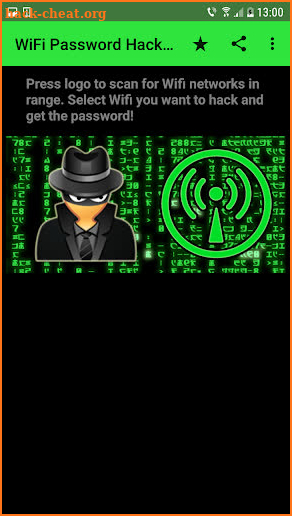 WiFi Password Hacker Hacking tool prank screenshot