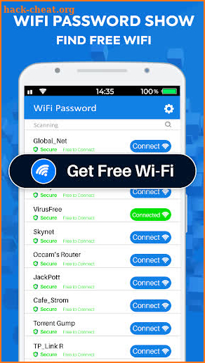 Wifi password master key show screenshot