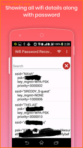 Wifi Password recovery pro screenshot