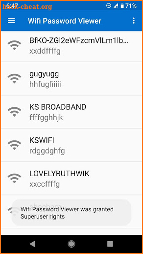 WiFi Password Viewer (root) screenshot