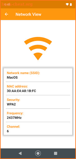 WiFi signal strength meter screenshot