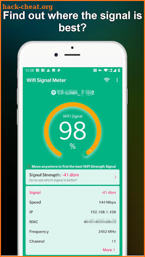 WiFi Signal Strength Meter - Network Monitor screenshot