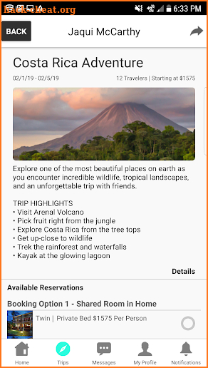 WiGo Trips Group Travel screenshot