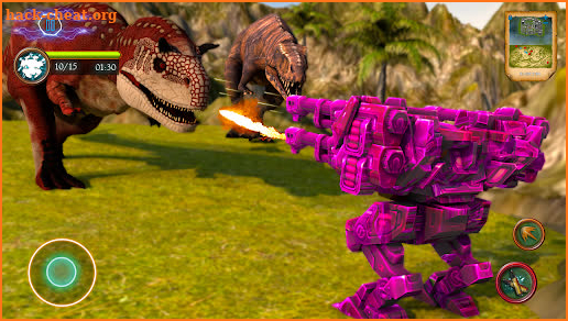 Wild Dinosaur vs Robot war screenshot