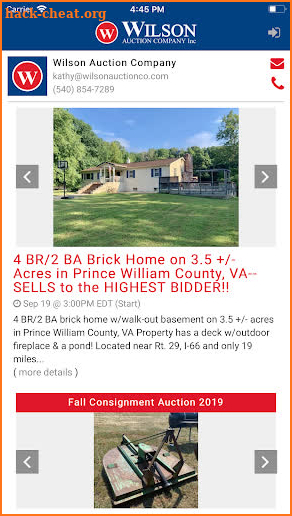 Wilson Auction Company screenshot