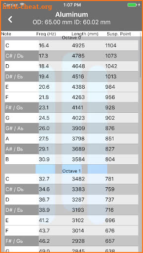 Wind Chime Calculator screenshot