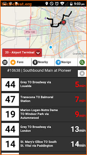 Winnipeg Transit Real-Time: With Map & Navigo screenshot