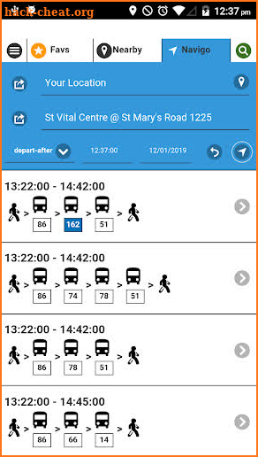 Winnipeg Transit Real-Time: With Map & Navigo screenshot