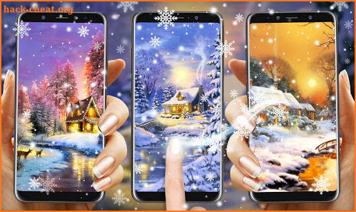 Winter Night Live Wallpapers screenshot