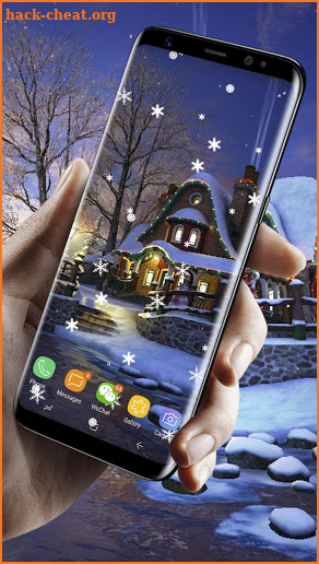 Winter Snow night HD Live Wallpaper Free screenshot