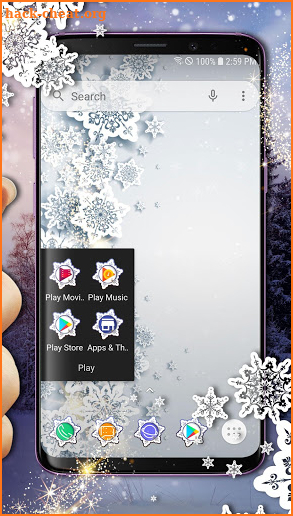 Winter Snowflake Theme screenshot