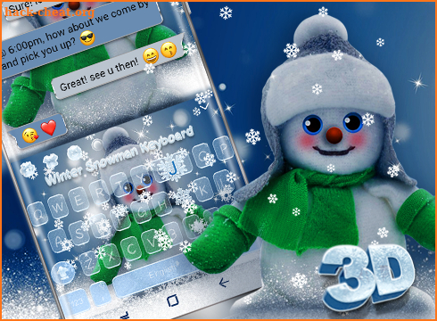 Winter Snowman Keyboard Theme screenshot