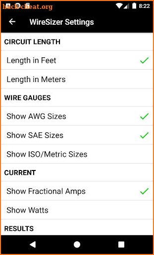 WireSizer - DC Voltage Drop Calculator screenshot