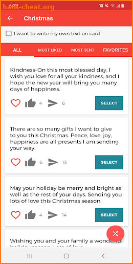 Wishes cards maker screenshot