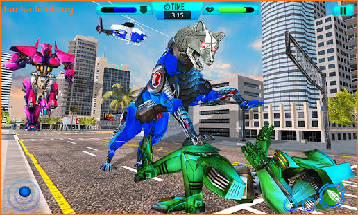 Wolf Robot Transform Helicopter Police Games screenshot