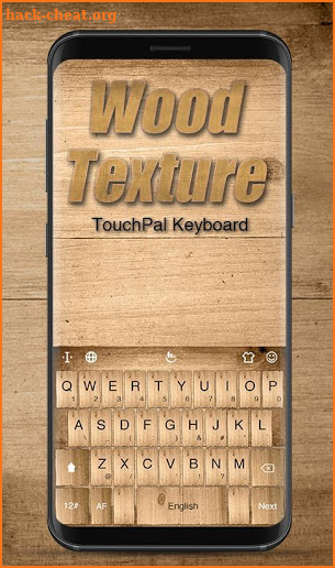 Wood Texture Keyboard Theme screenshot