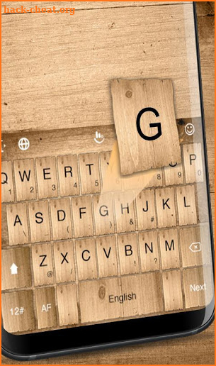 Wood Texture Keyboard Theme screenshot