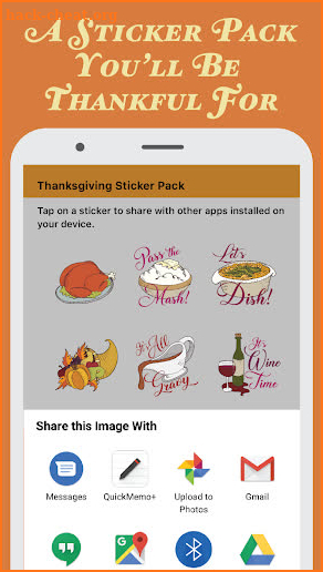 Woodcut Series - Thanksgiving Sticker Pack screenshot