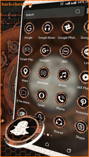 Wooden Clock Launcher Theme screenshot