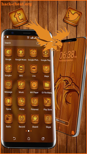 Wooden Eagle Theme Launcher screenshot