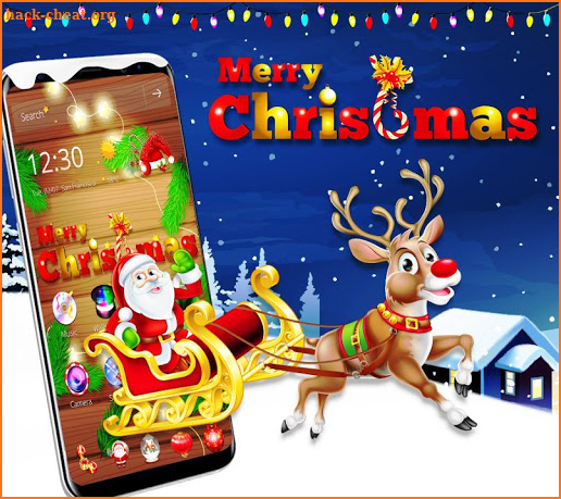 Wooden Merry Christmas theme screenshot