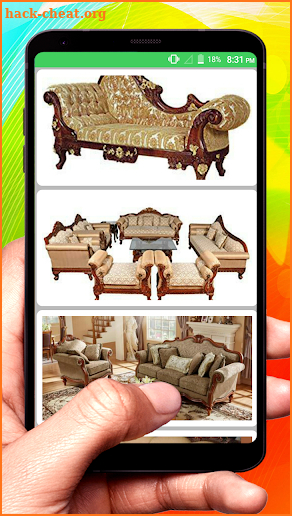 Wooden Sofa Set Design idea screenshot