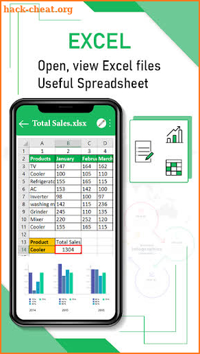 Word, Document, Office Reader: Docx, Excel, Slide screenshot