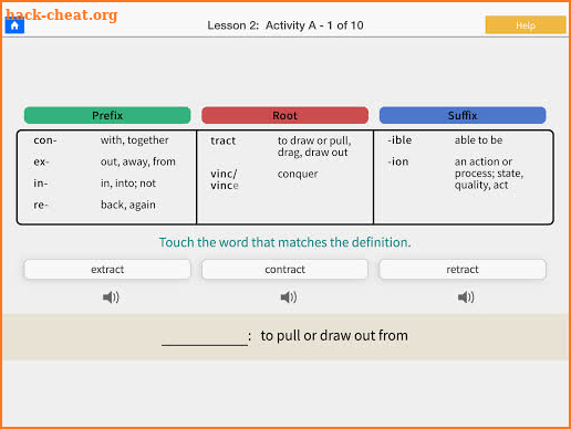 Word Roots Level 1 screenshot