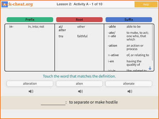 Word Roots Level 2 screenshot