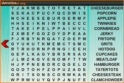 Word Search Food (East/West) screenshot