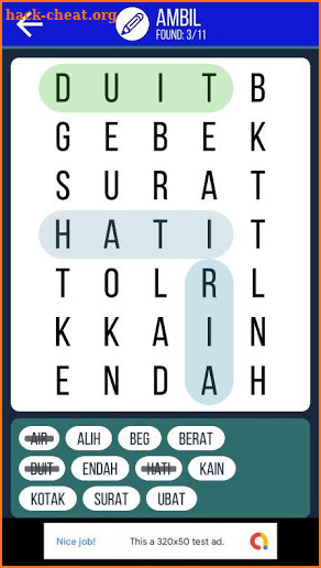 Word Search Malay 2019 screenshot