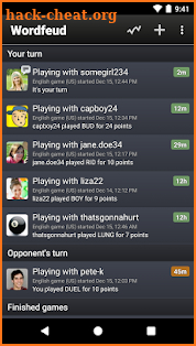 Wordfeud screenshot