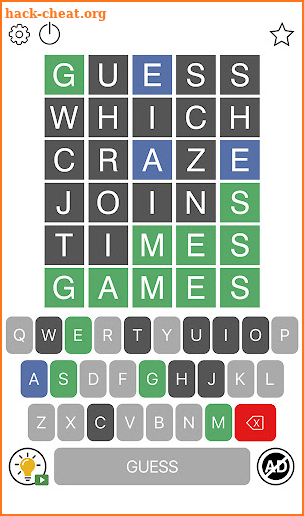 Wordlegend: 5-letter puzzle screenshot