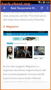 Wordpress templates screenshot