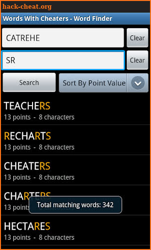 Words With Cheaters screenshot