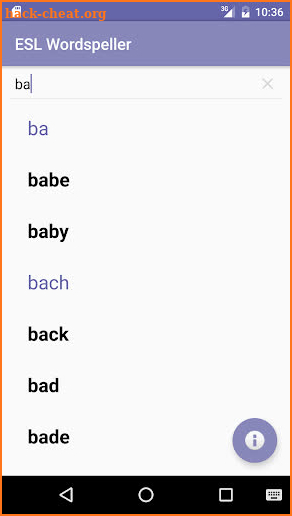Wordspeller ESL Dictionary screenshot