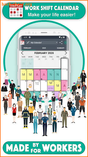 Work Shift Calendar screenshot