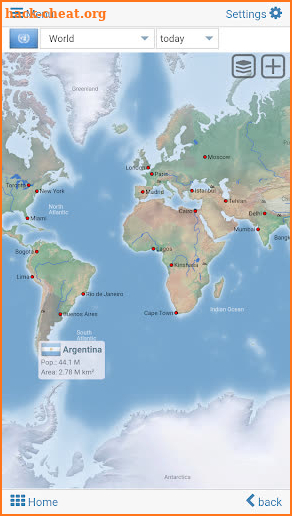 World atlas & world map MxGeo Pro screenshot