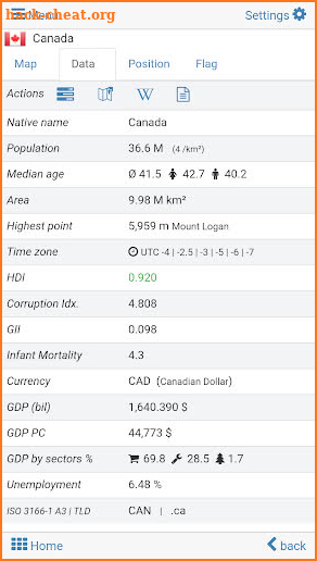 World atlas & world map MxGeo Pro screenshot